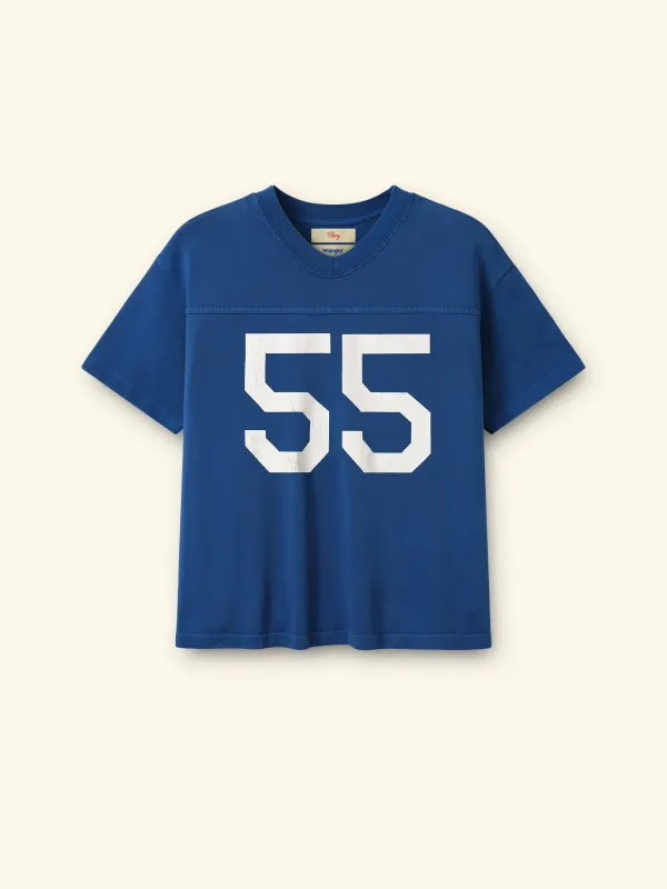 Cherry x Wrangler Football Jersey (Royal Blue) sold by Cherry LA