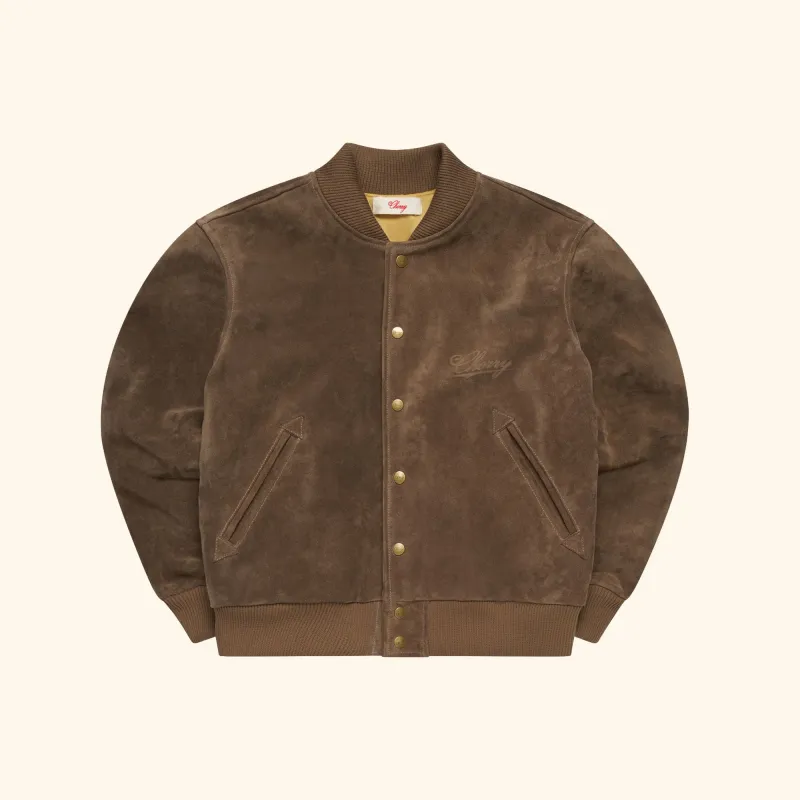 Suede Bomber Jacket (Mushroom) made by Cherry LA