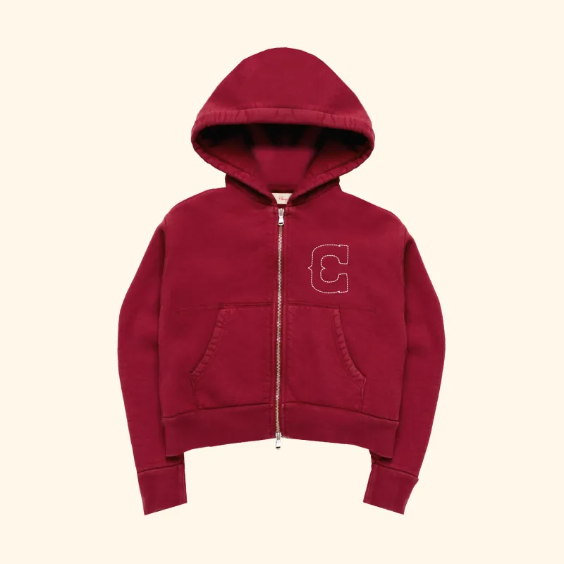 Women's Western Zip Hoodie (Sun Faded Red) sold by Cherry LA
