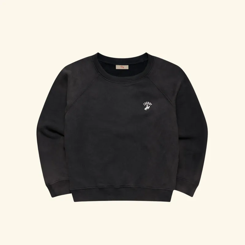 Women's Western Athletic Raglan Crew (Vintage Black) sold by Cherry LA