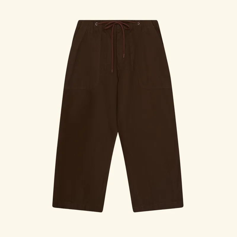 Herringbone Parachute Pants (Brown) sold by Cherry LA