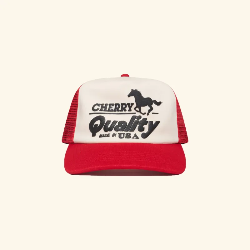 Quality Trucker Hat (Red) sold by Cherry LA