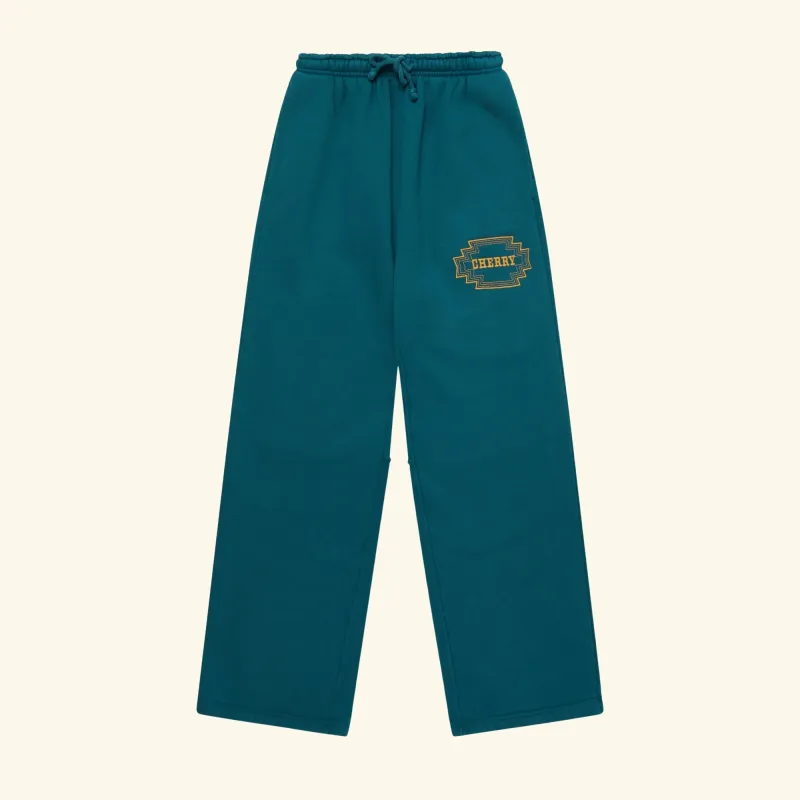 Embroidered Navajo Parachute Sweatpants (Emerald) sold by Cherry LA