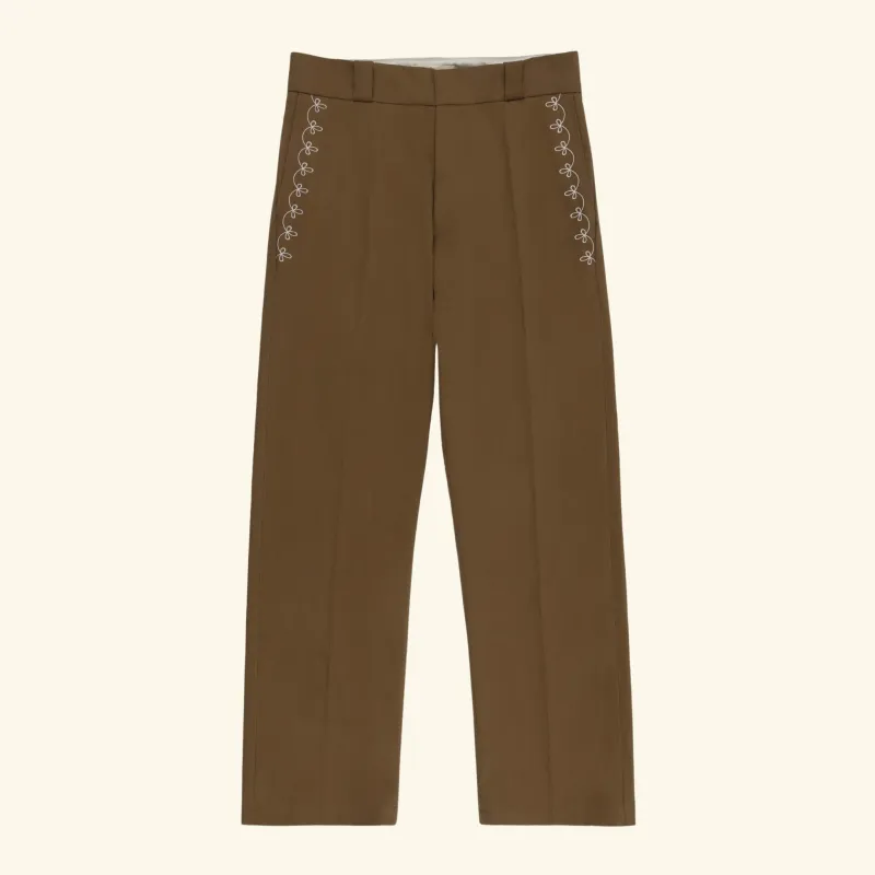Twill Charro Pants (Nutmeg) sold by Cherry LA