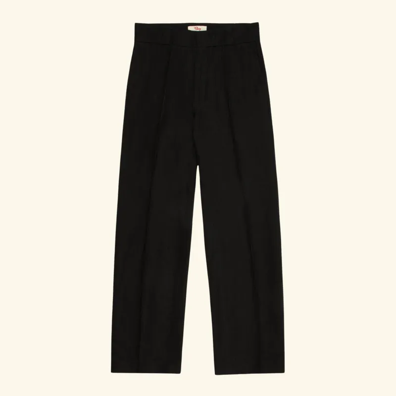 Linen Western Chino Pants (Black) made by Cherry LA