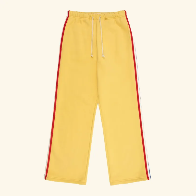 Striped Applique Parachute Sweatpants (Butter) sold by Cherry LA