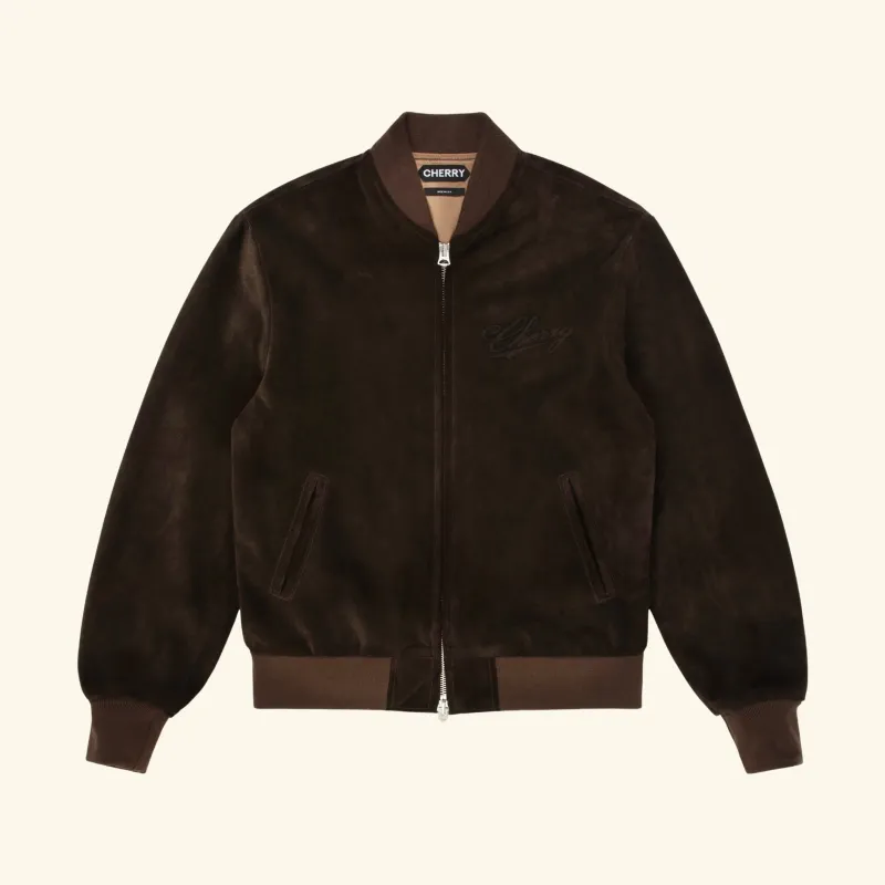 Suede Bomber Jacket sold by Cherry LA