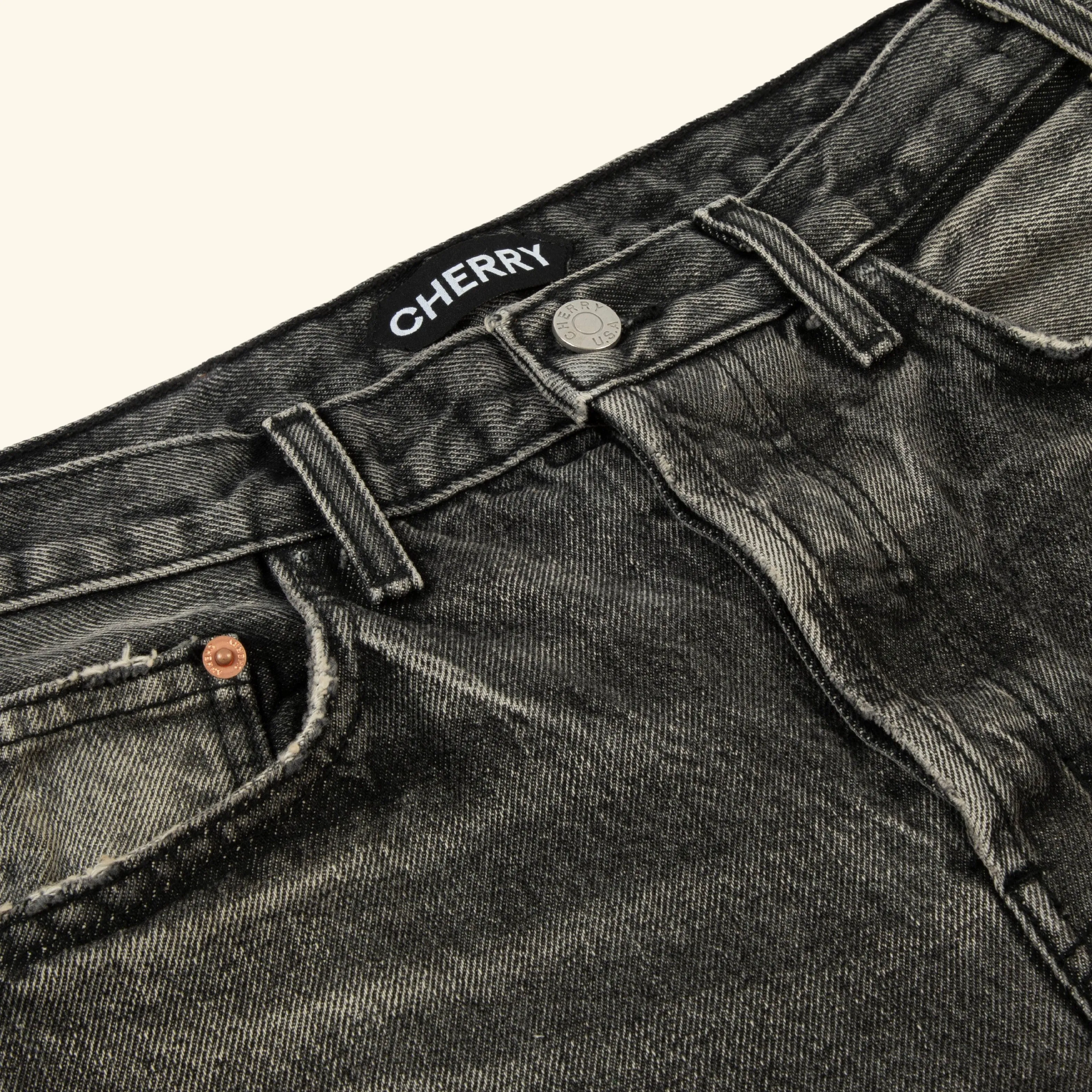 Straight 5 Pocket Denim (Grey) sold by Cherry LA product image thumbnail 4