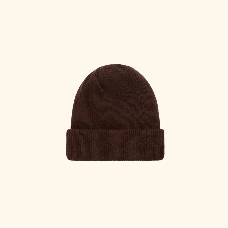 Cashmere Beanie (Brown) made by Cherry LA