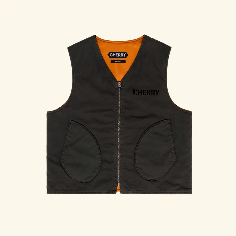 Deck Vest (Faded Black) made by Cherry LA