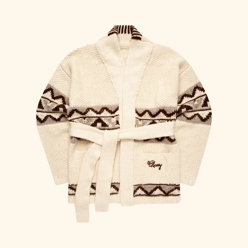 Frontier Smoking Jacket (Cream) made by Cherry LA