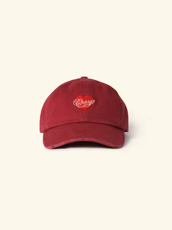 Valentine's 6 Panel Hat (Red) made by Cherry LA