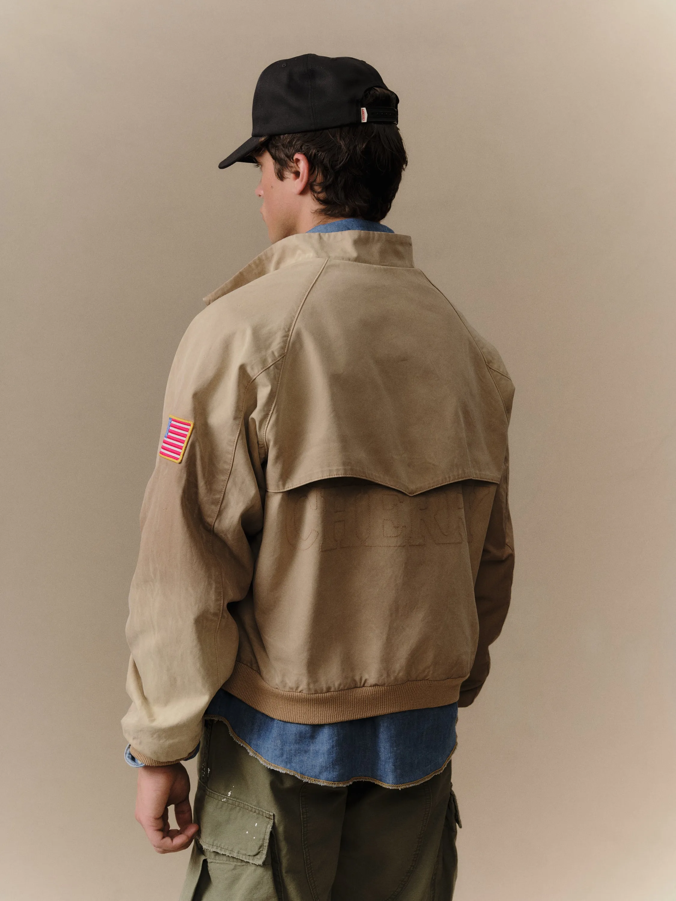 Sun Faded Championship Jacket (Tan) sold by Cherry LA product image thumbnail 4