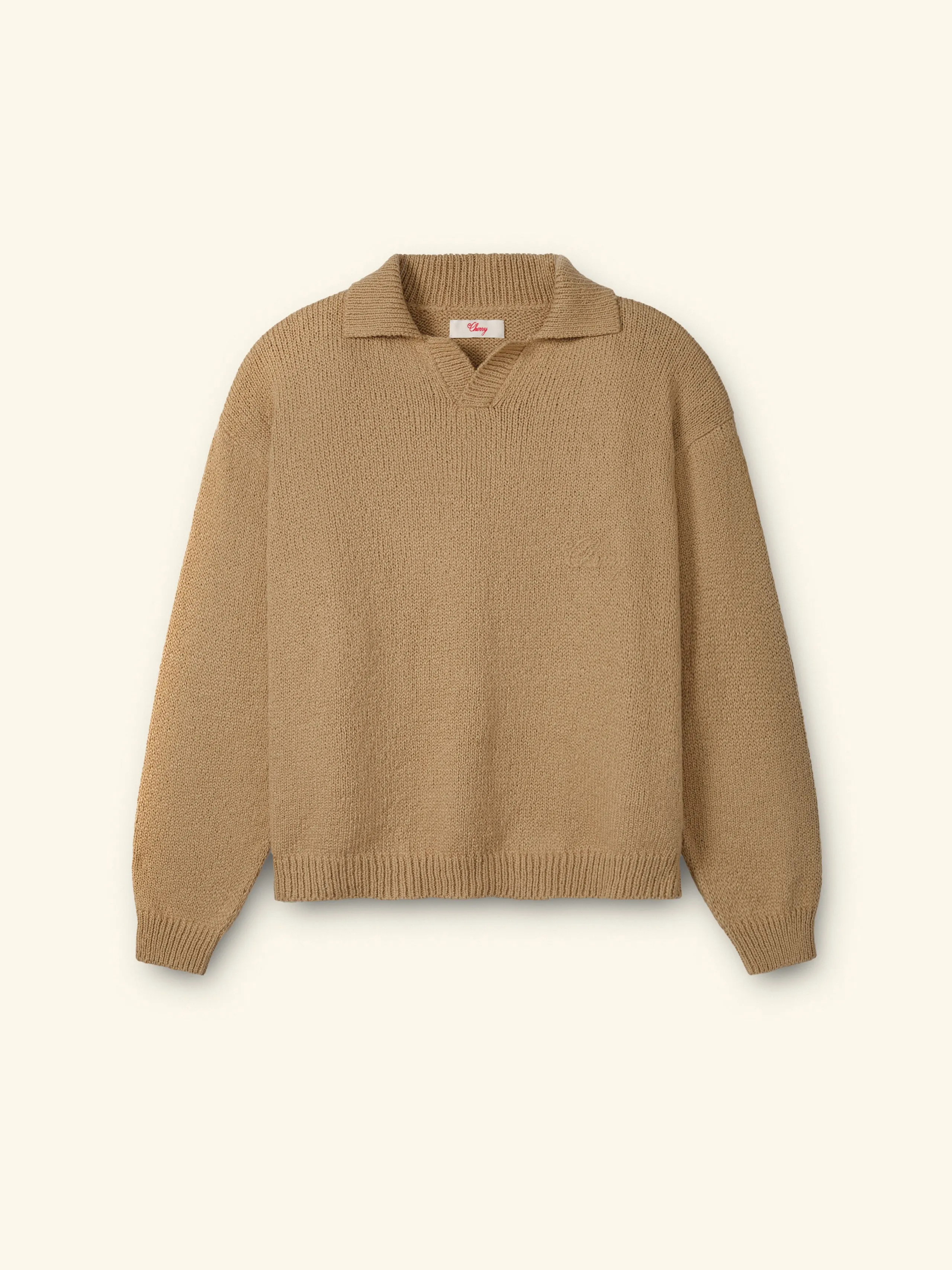 5 Star Henley Knit Crew (Desert Tan) sold by Cherry LA