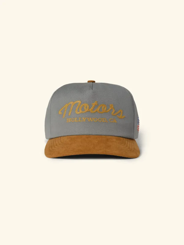 Motors 5 Panel Hat (Charcoal) made by Cherry LA