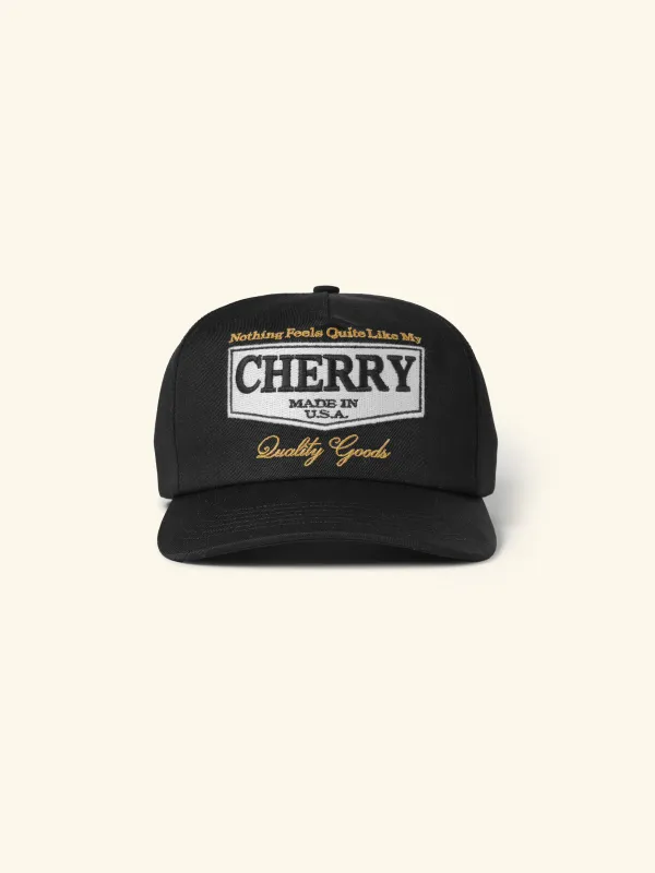 Chevron 5 Panel Hat (Black) made by Cherry LA