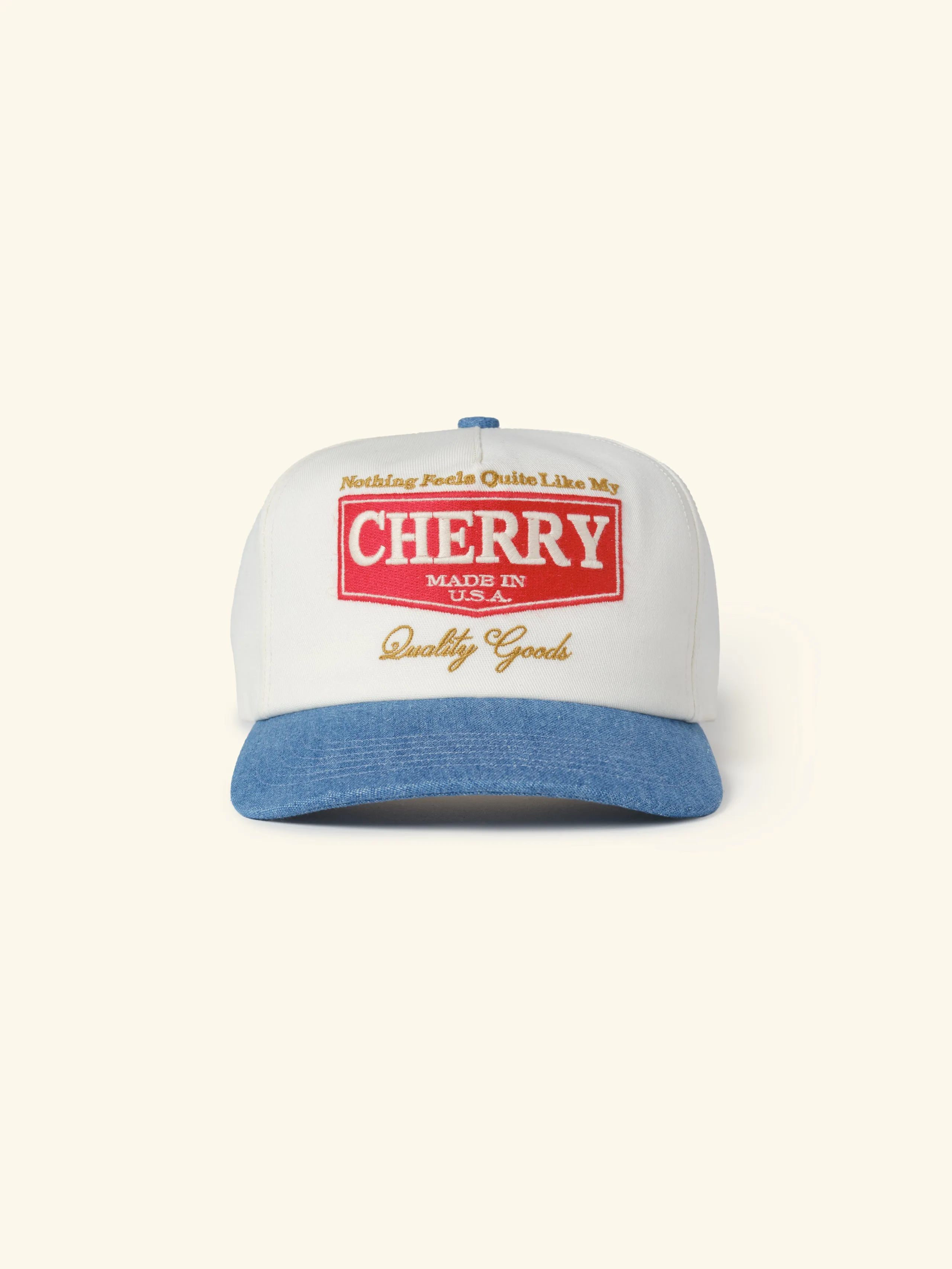 Chevron 5 Panel Hat (Denim) sold by Cherry LA