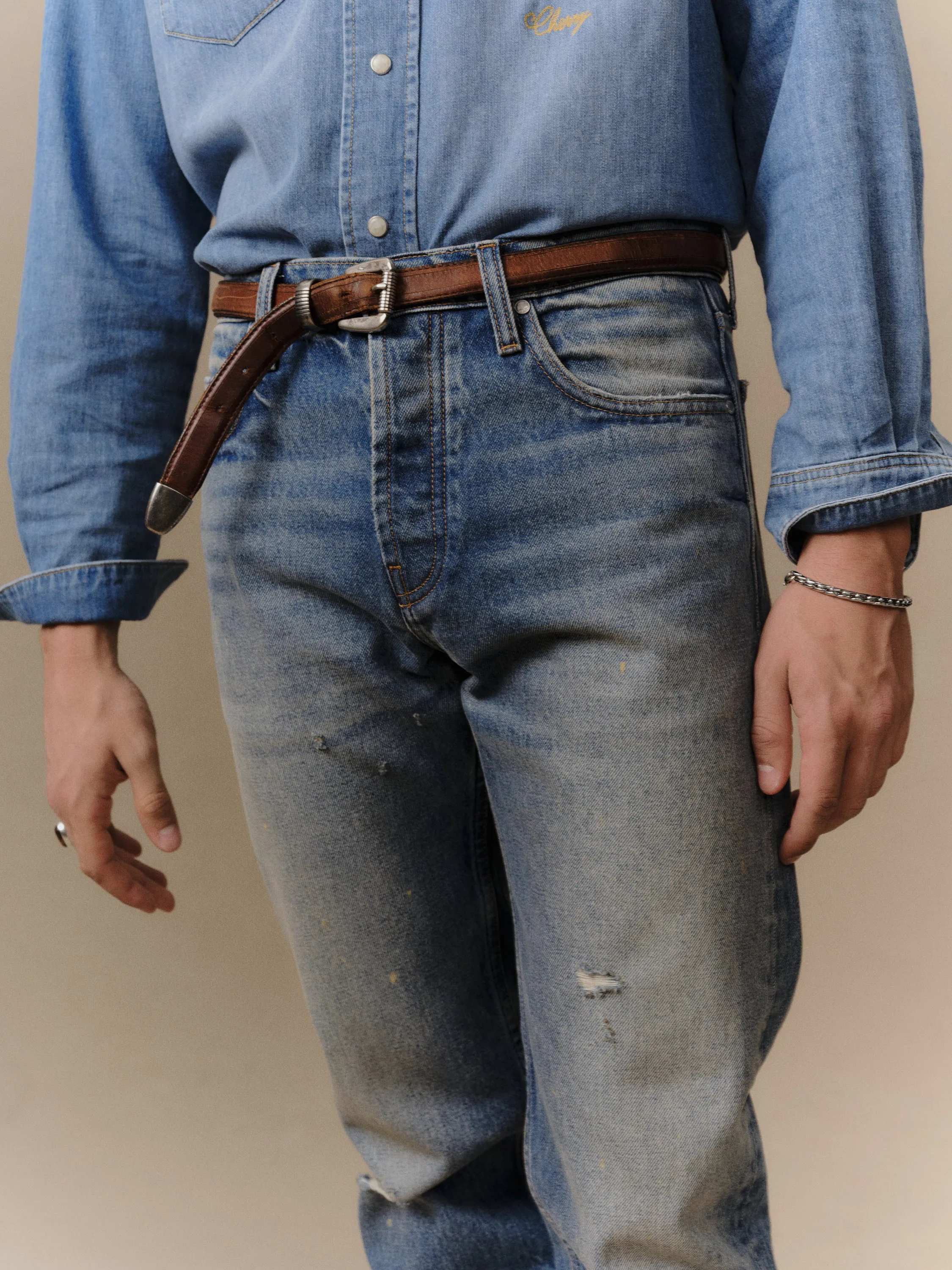Straight 5 Pocket Jeans (Painters Wash) sold by Cherry LA product image thumbnail 3