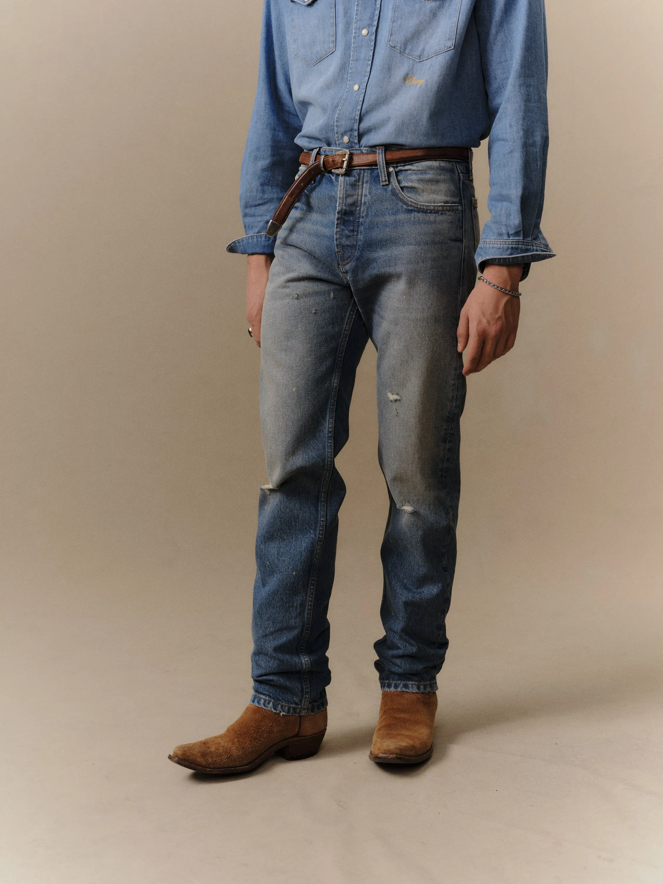 Straight 5 Pocket Jeans (Painters Wash) sold by Cherry LA product image thumbnail 4