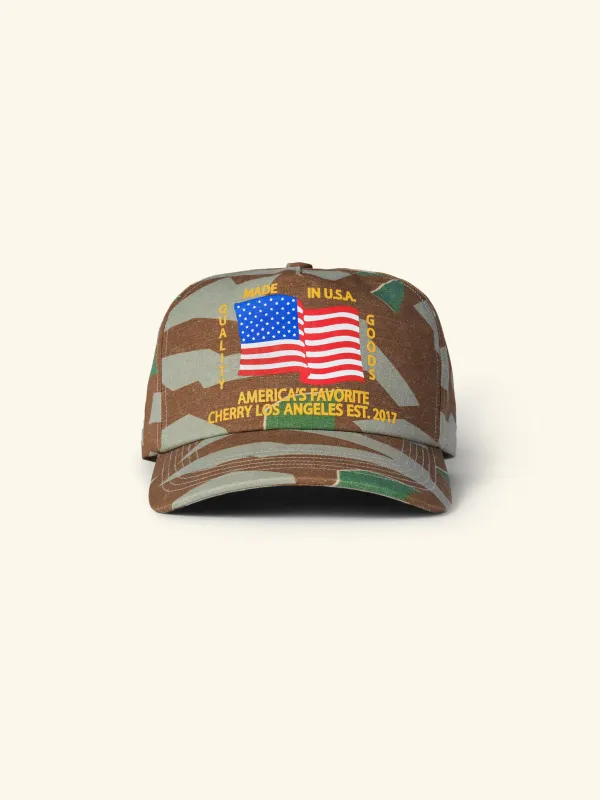 America's Favorite 5 Panel Hat (Camo) made by Cherry LA