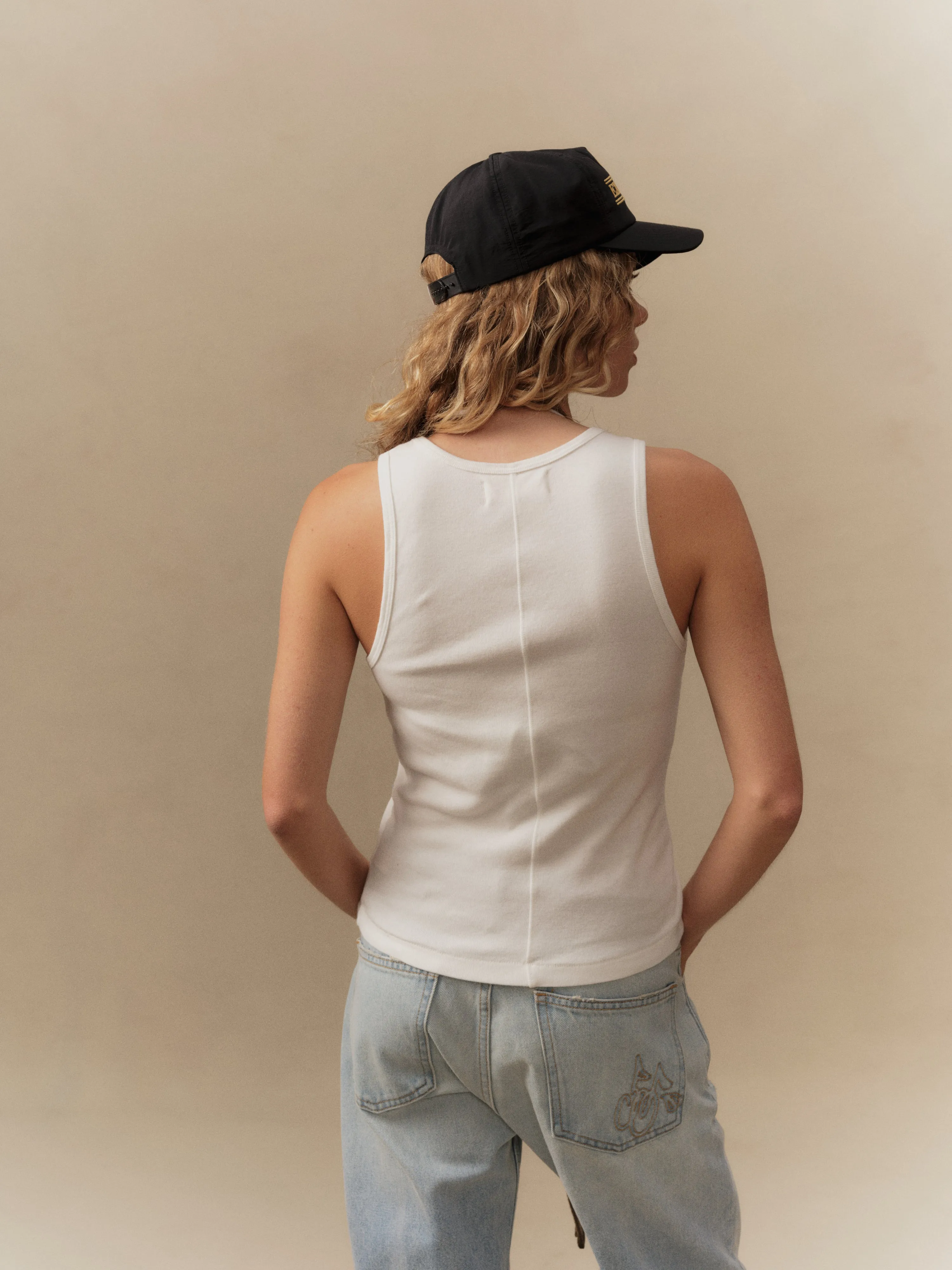 Women's Basic Tank (Vintage White) sold by Cherry LA product image thumbnail 3