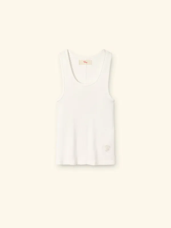 Women's Basic Tank (Vintage White) made by Cherry LA