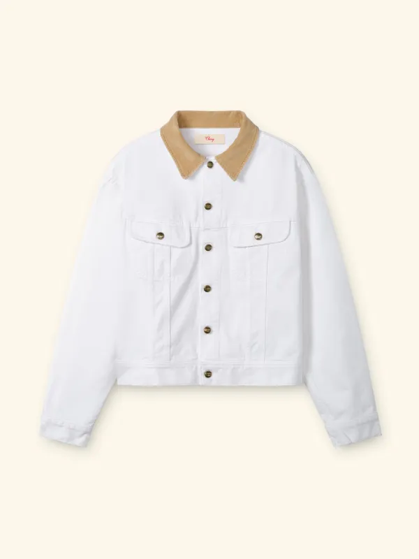 Denim Trucker Jacket (Vintage White) made by Cherry LA