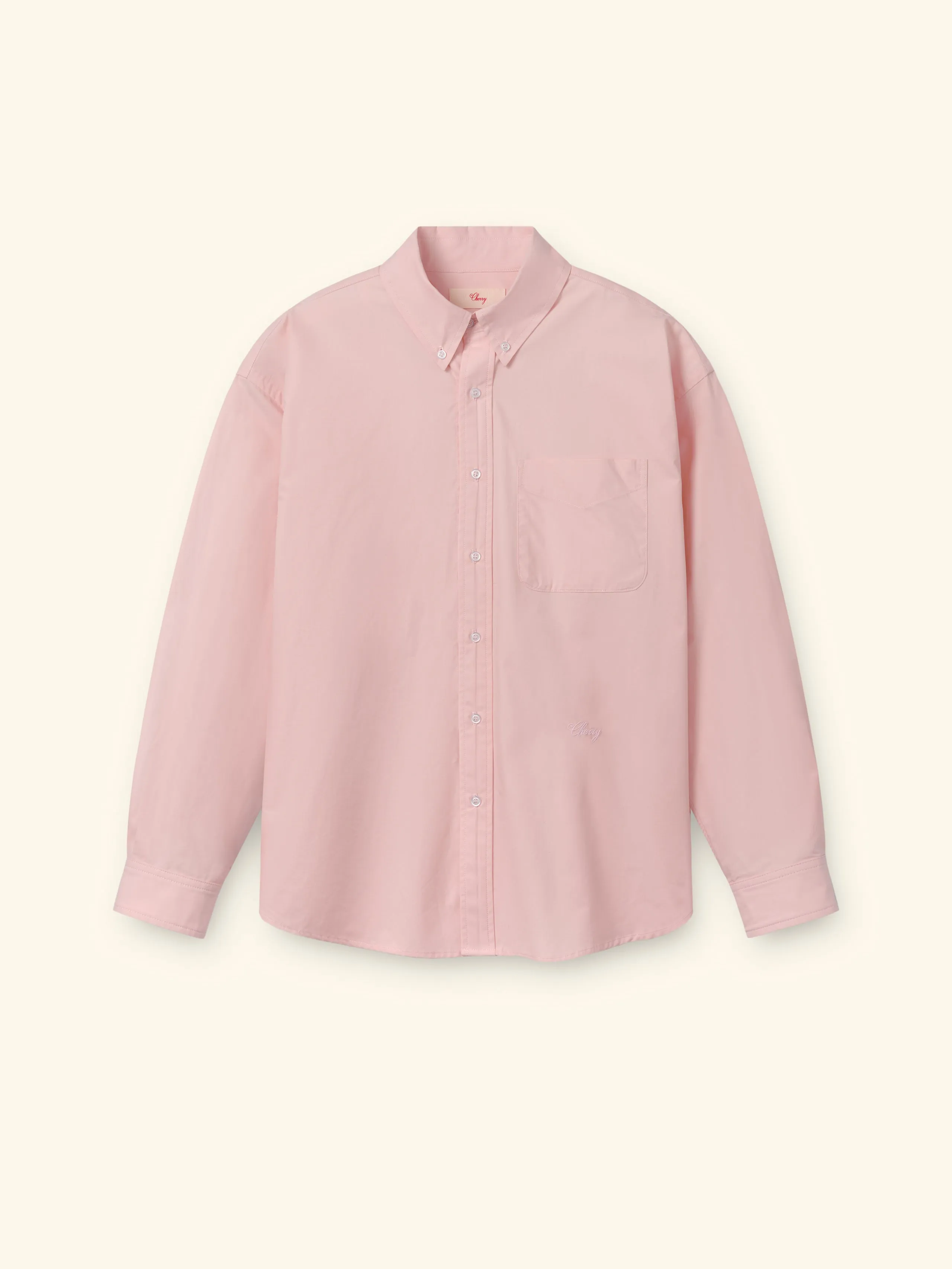 Boxy Oxford Shirt (Pink) sold by Cherry LA