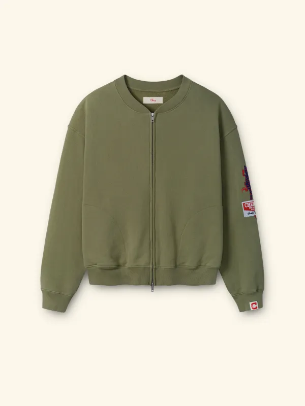 Gecko Zip Up Crew (Cactus) made by Cherry LA