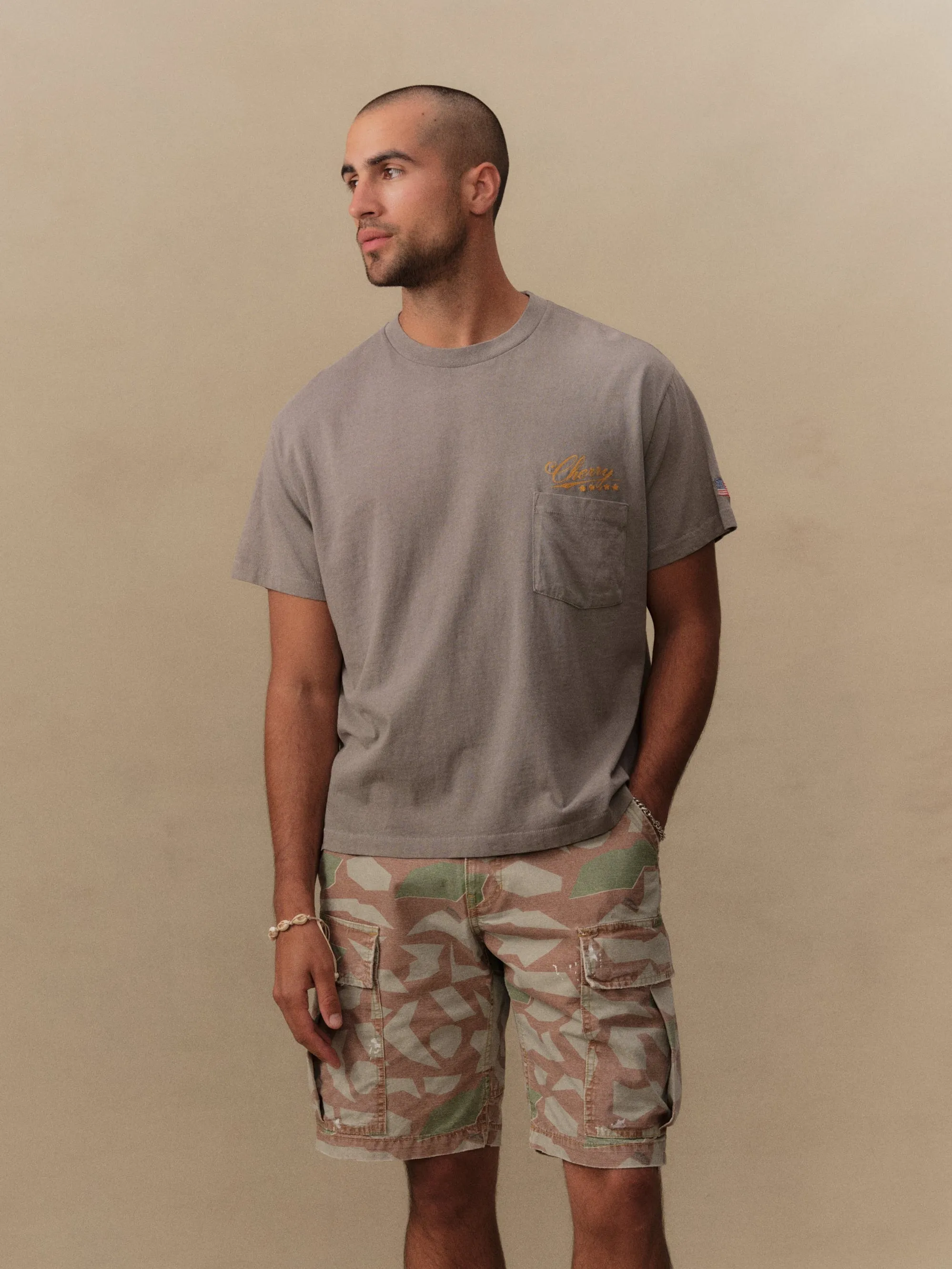 5 Star Boxy Pocket T-Shirt (Smoke) sold by Cherry LA product image thumbnail 2