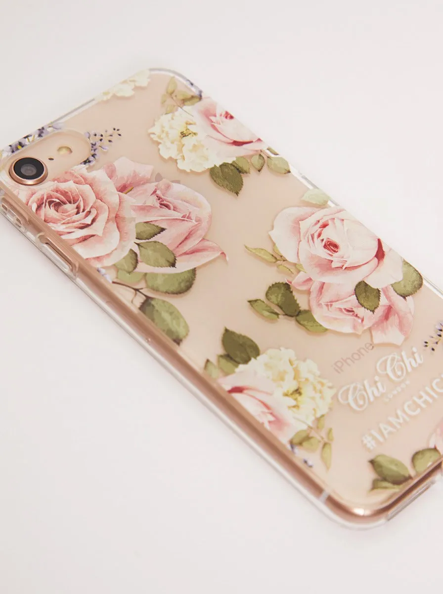 Floral Rose Print Phone Case in Light Pink sold by Chi Chi London product image thumbnail 2