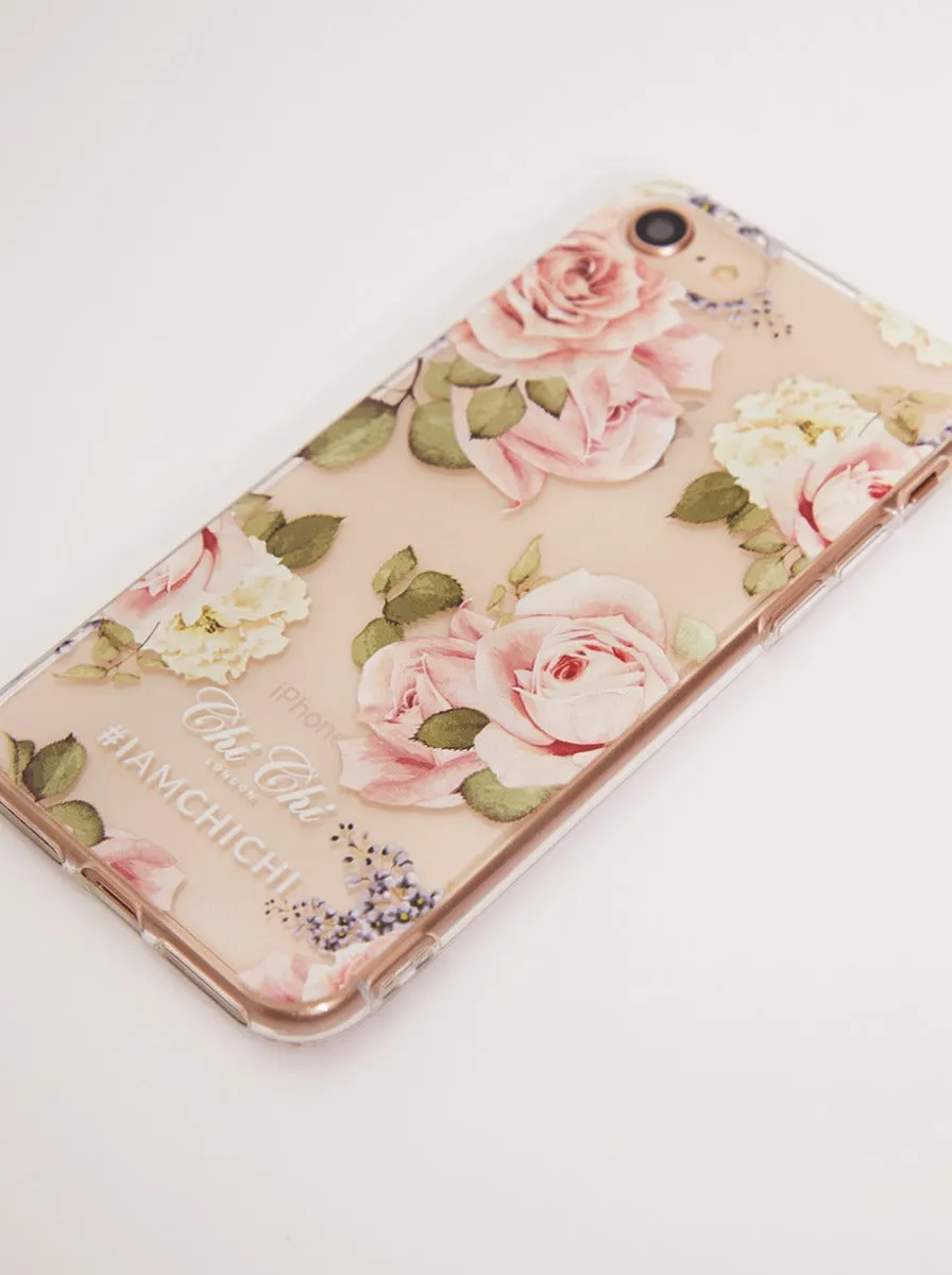 Floral Rose Print Phone Case in Light Pink sold by Chi Chi London product image thumbnail 3