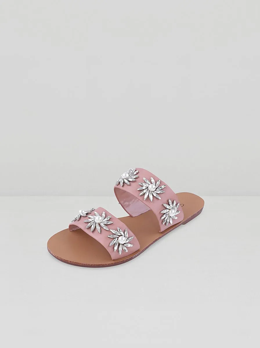 Multi Strap Diamante Embellished Sandals in Pink sold by Chi Chi London product image thumbnail 3