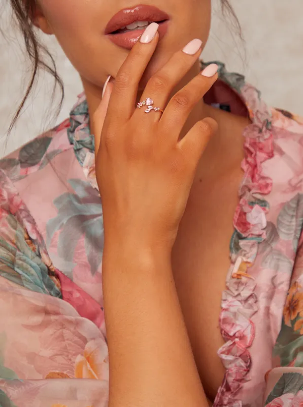 Diamante Ring in Gold Tone sold by Chi Chi London