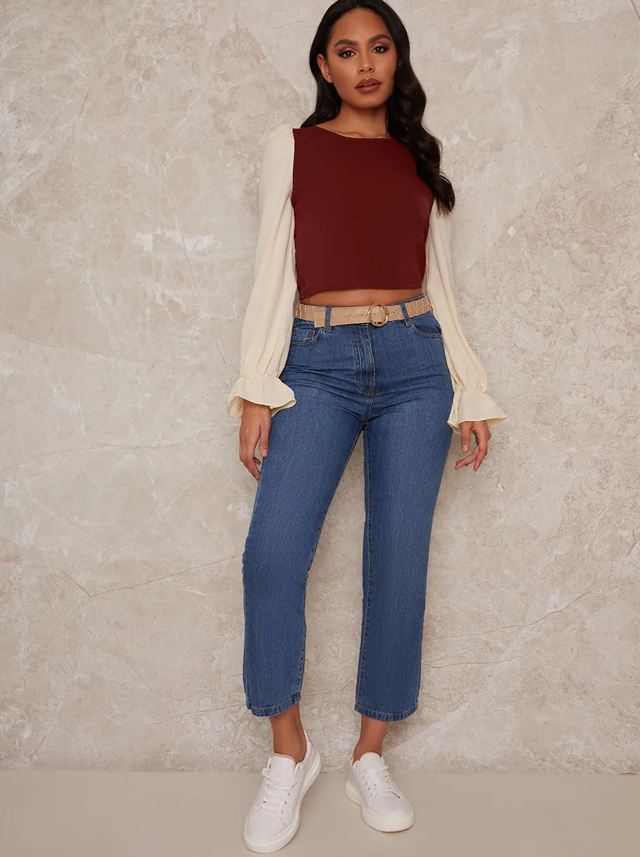 Long Sleeve Colourblock Top in Multicolour sold by Chi Chi London product image thumbnail 2