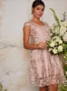 Lace Midi Dress in Nude sold by Chi Chi London