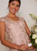 Lace Midi Dress in Nude sold by Chi Chi London