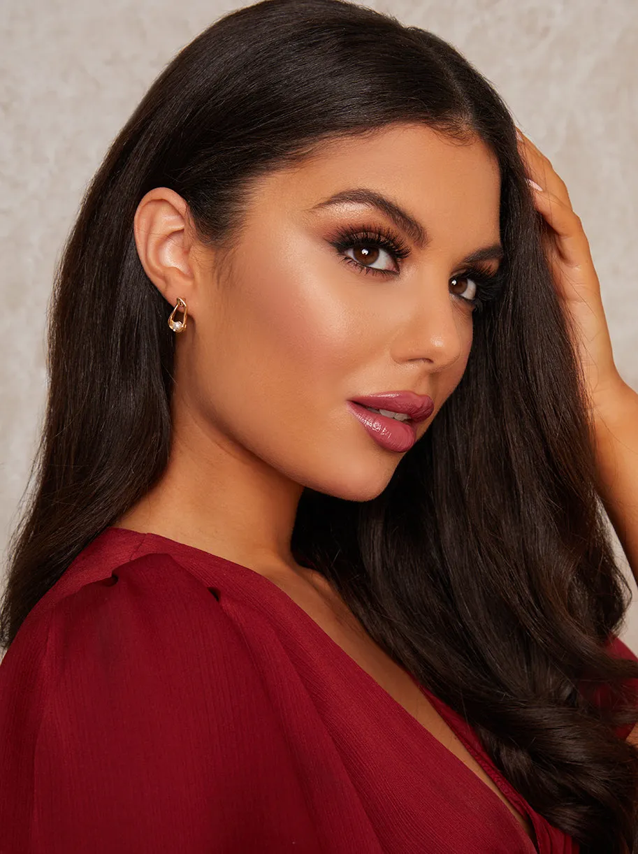 Faux Pearl Pierced Earrings in Gold Tone sold by Chi Chi London