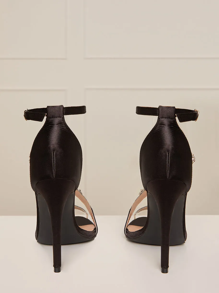 High Heel Diamante Strap Sandals in Black sold by Chi Chi London product image thumbnail 5