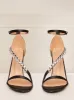 High Heel Diamante Strap Sandals in Black sold by Chi Chi London