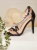 High Heel Diamante Strap Sandals in Black sold by Chi Chi London