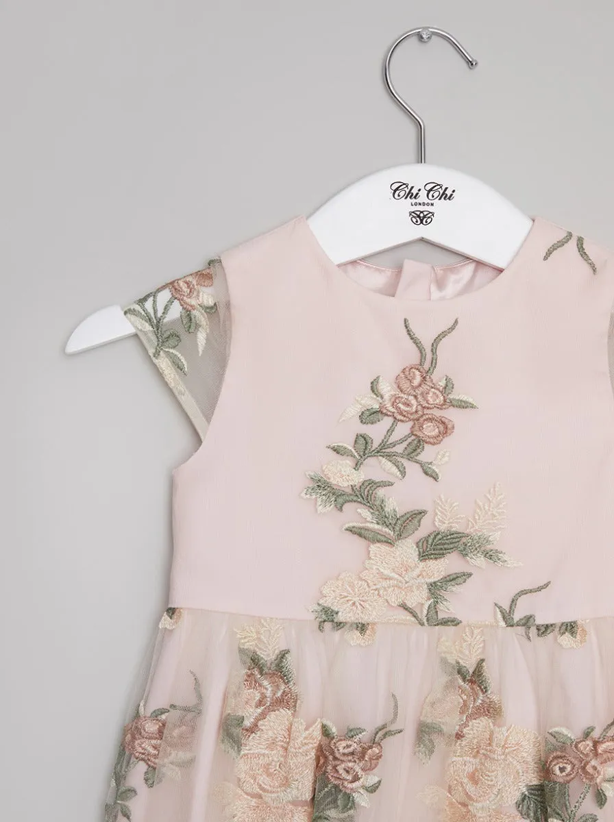 Girls Lace Embroidered Dress in Cream sold by Chi Chi London product image thumbnail 5