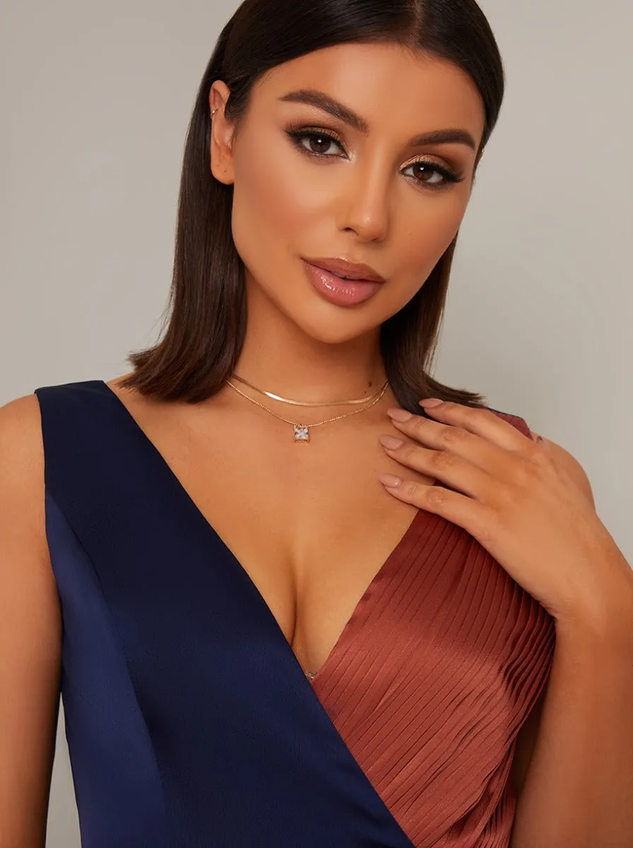 Diamante Double Chain Necklace in Gold Finish sold by Chi Chi London product image thumbnail 2