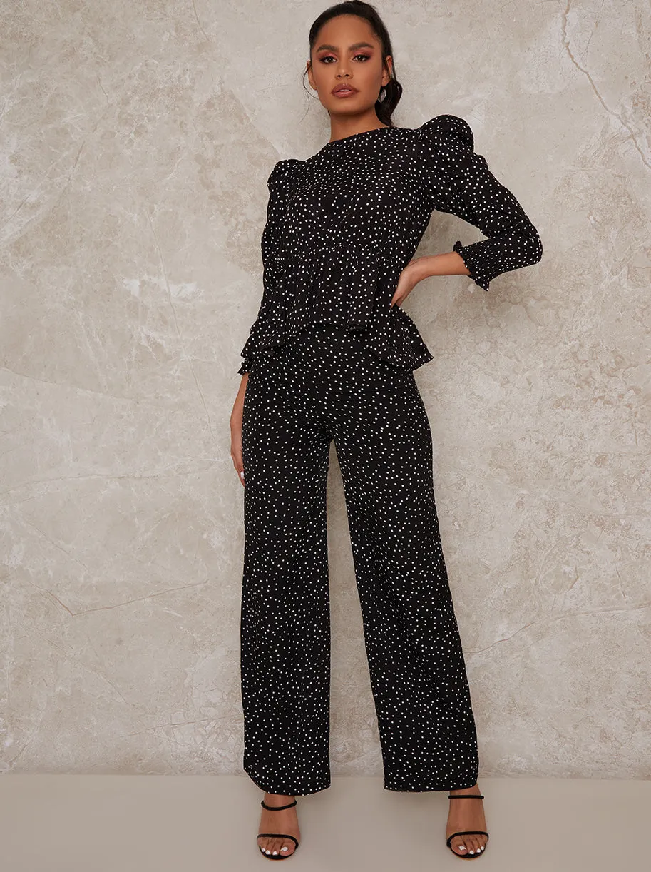 Polka Dot Peplum in Mono sold by Chi Chi London product image thumbnail 2