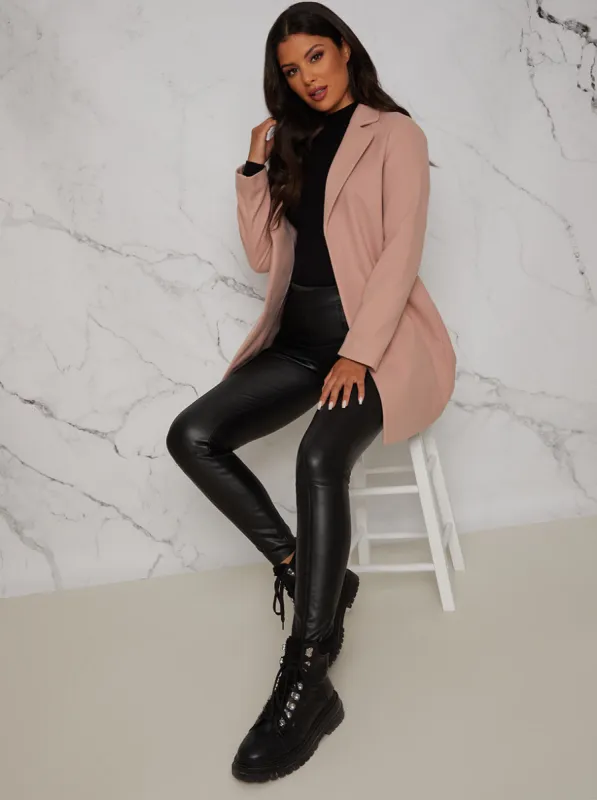 Lightweight Oversized Coat in Pink sold by Chi Chi London