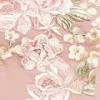 Peplum Floral Embroidered Lace Bodycon Dress in Pink sold by Chi Chi London