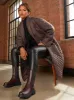 Diamond Quilted Longline Belted Coat in Chocolate sold by Chi Chi London