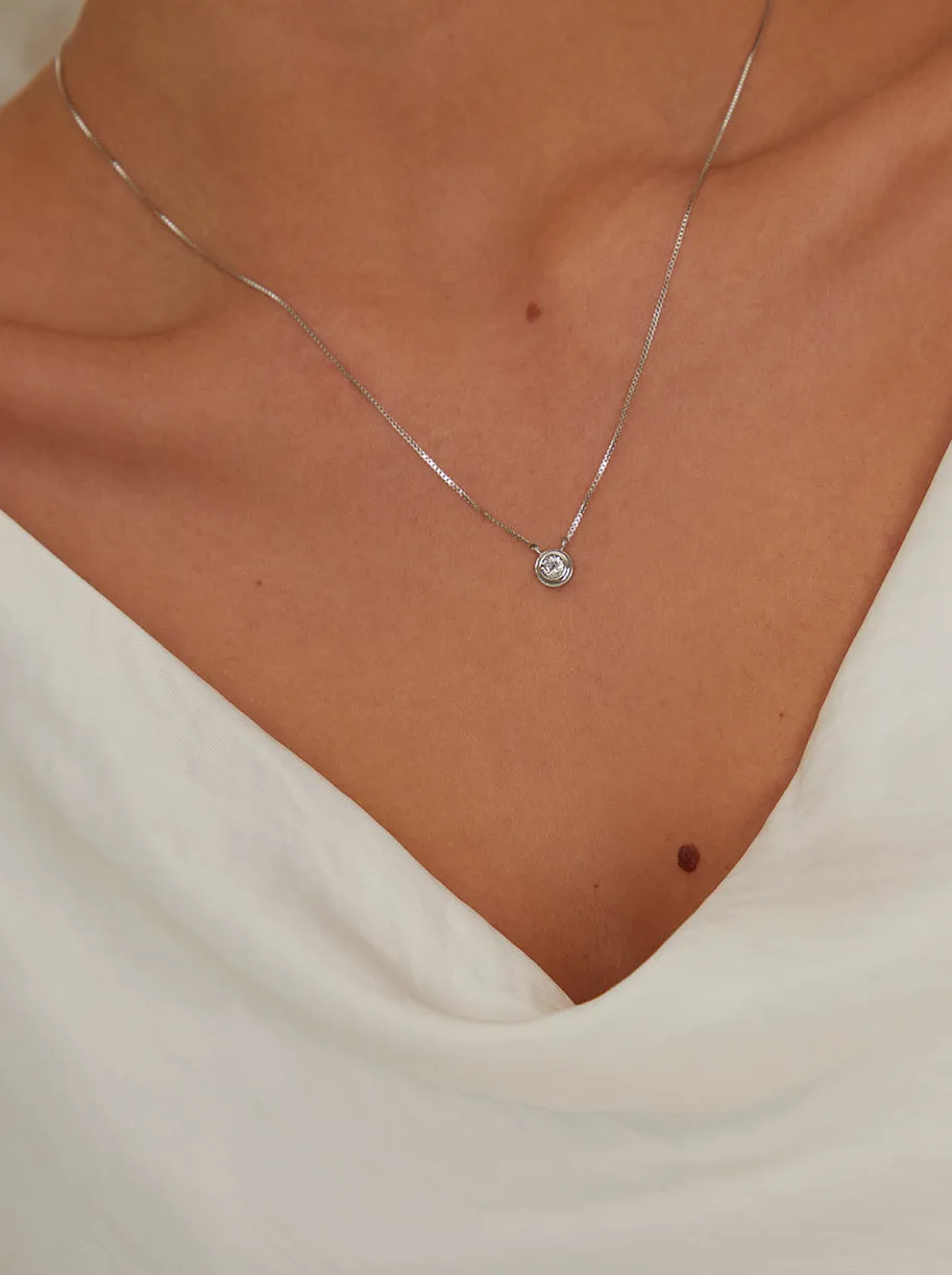 Delicate Diamante Necklace in Silver Tone sold by Chi Chi London