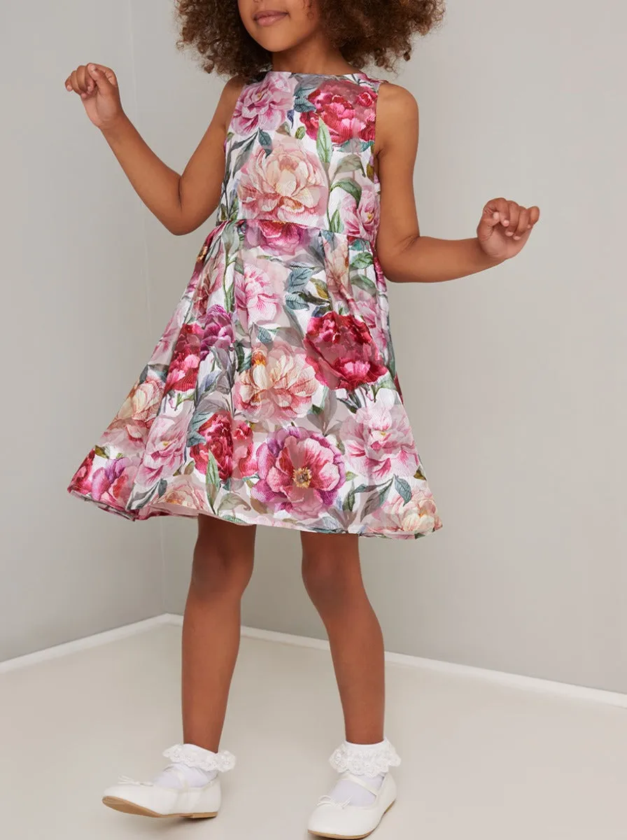 Girls Bold Floral Print Midi Dress In Multi sold by Chi Chi London product image thumbnail 2