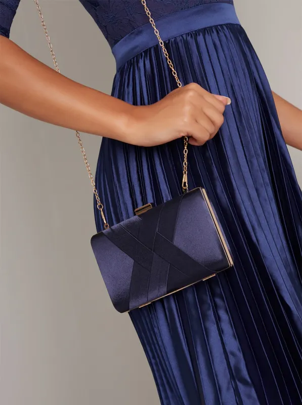 Faux Leather Croc Bucket Bag in Black made by Chi Chi London